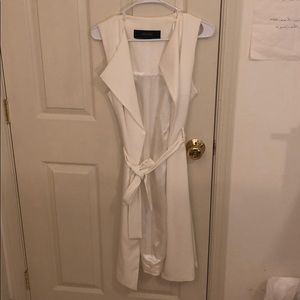 Zara collection white long vest
